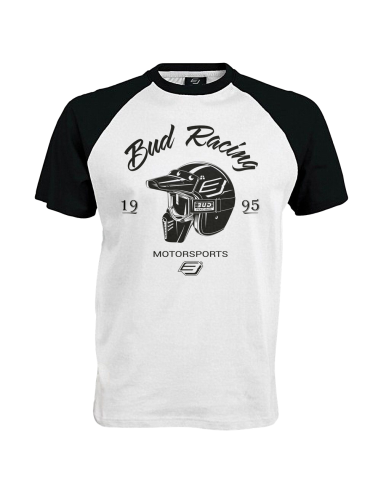 Camiseta Manga Corta Bud Racing Helmet Blanca/Negra