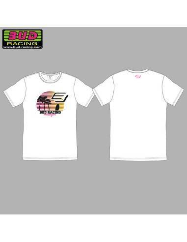 Camiseta Infantil Manga Corta Bud Racing Sunset Blanco