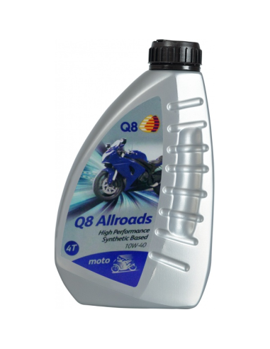 Aceite Motor Q8 Moto Allroads 4T High Performanced Synthetic Based 10W40 (1 Litro)
