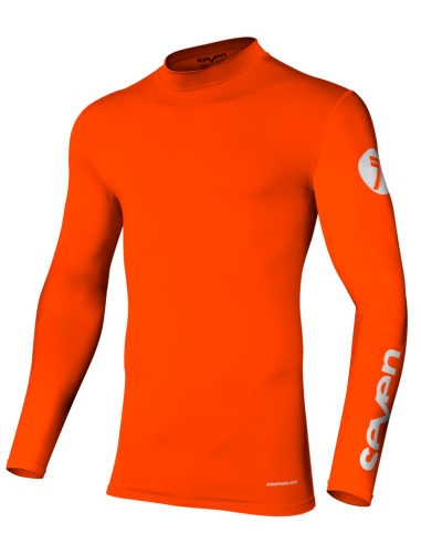 Camiseta Seven Zero Compression Naranja Fluor
