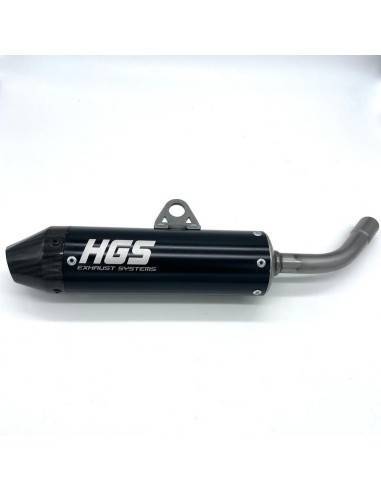 Silencioso de Aluminio/Carbono HGS Negro KTM SX 65 2016-2023 + Husqvarna TC 65 2017-2023 + GasGas MC 65 2021-2023