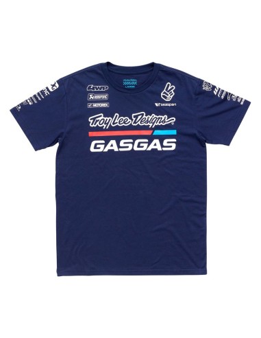 Camiseta Manga Corta GasGas Troy Lee Designs Team Azul Marino (TLD Team Tee Navy)
