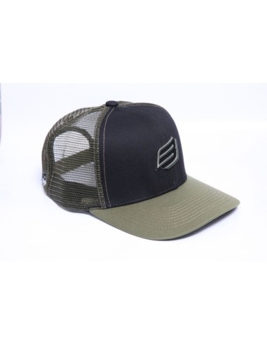 Gorra BUD Racing Icono Pequeño Color Negra/Verde Militar-Talla Unica