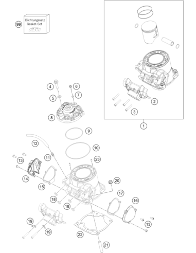 Junta Tórica 105.0 x 109.0 x 2.0 Original KTM/Husqvarna/GasGas