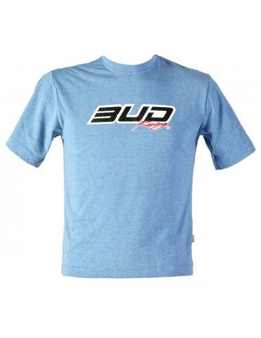 Camiseta BUD Racing Logo BUD Adulto Heather Blue - Azul Claro