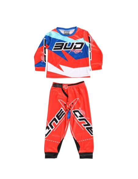 Pijama BUD Racing Niño 2 piezas Naranja