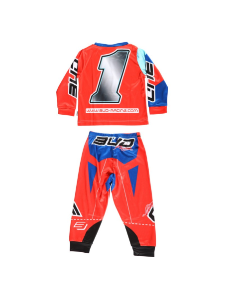 Pijama BUD Racing Niño 2 piezas Naranja
