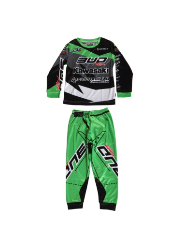Pijama BUD Racing Team 2 Piezas Negro/Verde