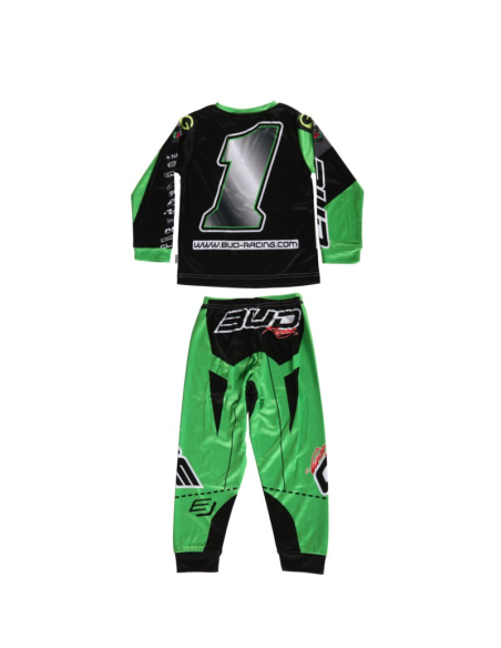 Pijama BUD Racing Team 2 Piezas Negro/Verde