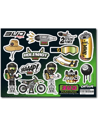 Lámina Kit de Adhesivos Varios BUD Racing...