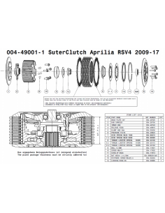 Embrague antirebote Suter Aprilia RSV4/TUONO RSV4 2009-2017 2