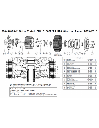 Embrague antirebote Suter BMW S1000R/RR/HP4...