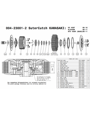 Embrague antirebote Suter Kawasaki KXF 450...