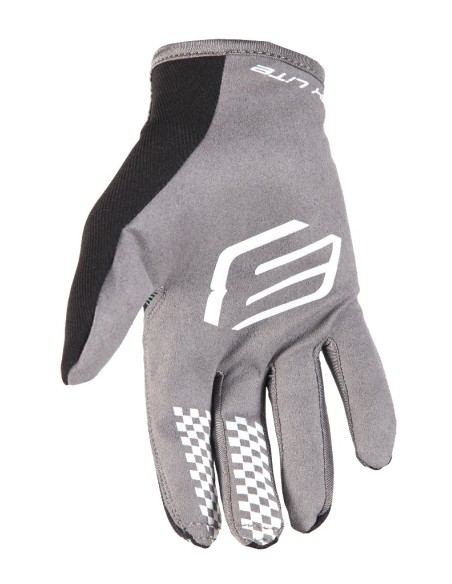 Guantes BUD SX Lite Negro con Logo "B" Azul Menta