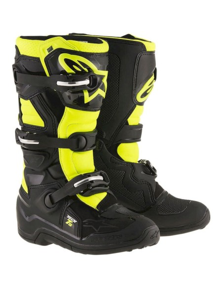 Botas Niño Alpinestars Tech 7 S Color Negro/Amarillo Fluo T: 34