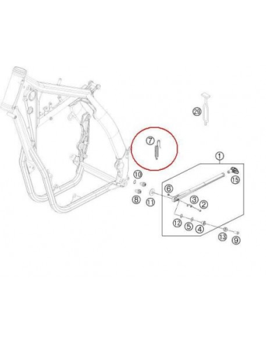 Muelle Caballete Lateral KTM