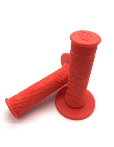 Puños BUD Racing MX Grip Color Naranja Fluor