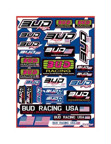 Lámina Kit de Adhesivos BUD Racing USA