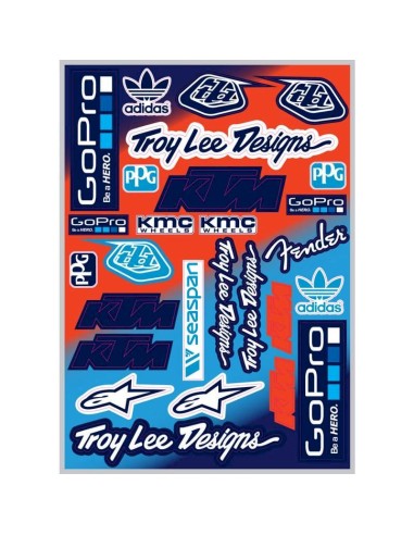Plancha de Adhesivos TLD Troy Lee Design Team