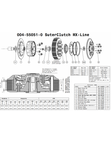 Embrague MX Line Suter KTM SXF/EXCF 450...