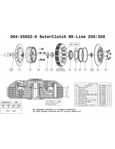 Embrague MX Line Suter KTM 250/350 SXF 2016-2020 + HVA FC... 2