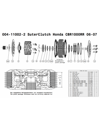Embrague antirebote Suter Honda CBR 1000RR...