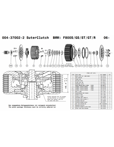 Embrague antirebote Suter BMW...
