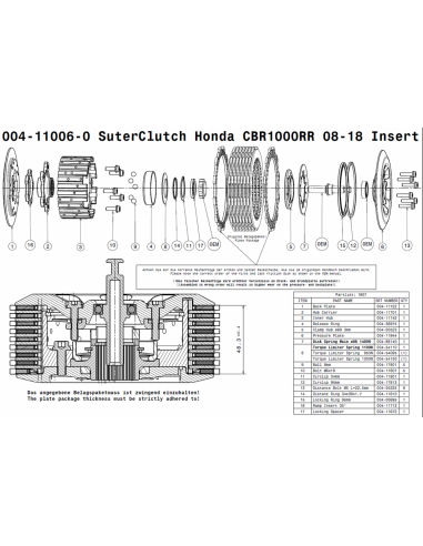 Embrague antirebote Suter Honda CBR 1000RR...