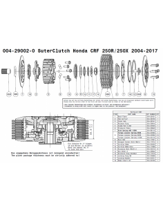Embrague antirebote Suter Honda CRF 250R CRF 250X 2004-2017 2