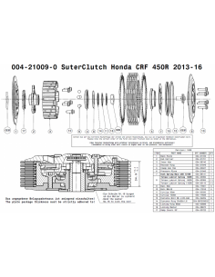 Embrague antirebote Suter Honda CRF 450R 2013-2016 2