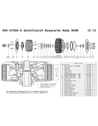 Embrague antirebote Suter Husqvarna Nuda 900 R...