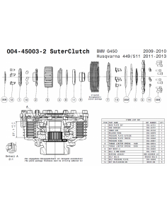 Embrague antirebote Suter Husqvarna TE449/TC449/TE511... 2