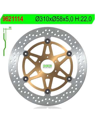 Disco de Freno NG 1114 Ø310 x Ø58 x 5 (DIS1114)