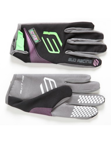 Guantes BUD SX Lite Team BUD Color Negro/Morado...