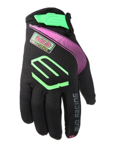 Guantes BUD SX Lite Team BUD Color Negro/Morado Logo B Verde
