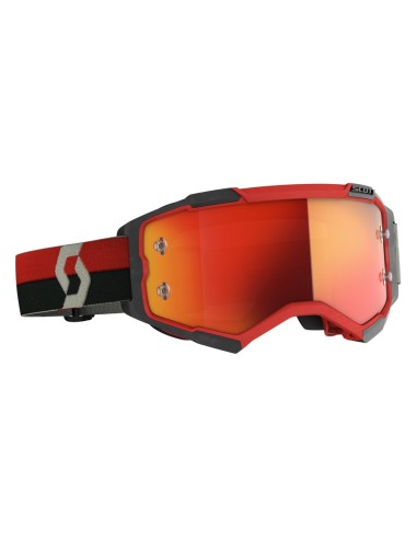 Gafa Scott Fury Rojo/Negro Lente Naranja Cromo WFS