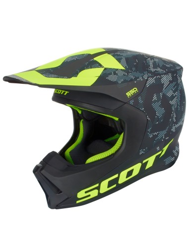 Casco Scott 550 Camo ECE color Negro/Amarillo