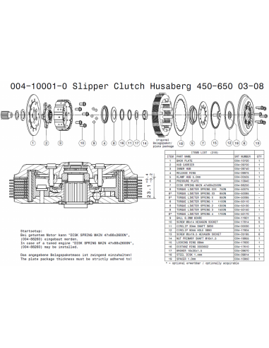 Embrague antirebote Suter Husaberg 450-650...