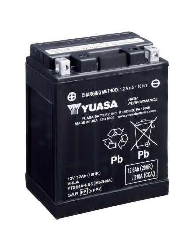 Bateria Yuasa YTX14AH-BS Combipack (con acido)