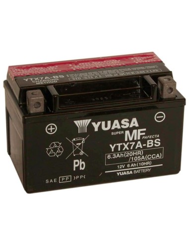 Bateria Yuasa YTX7A-BS Combipack (con acido)