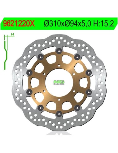 Disco de Freno NG Ondulado 1220X Ø310 x Ø94 x 5...