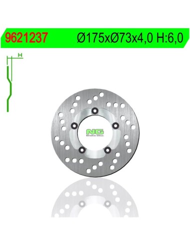Disco de Freno NG 1237 Ø175 x Ø73 x 4 (DIS1237)