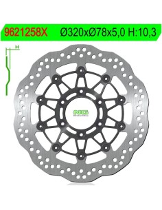 Disco de Freno NG Ondulado 1258X Ø320 x Ø78 x 5 (DIS1258X)