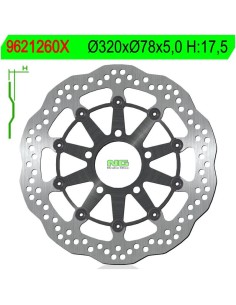 Disco de Freno NG Ondulado 1260X Ø320 x Ø78 x 5 (DIS1260X)