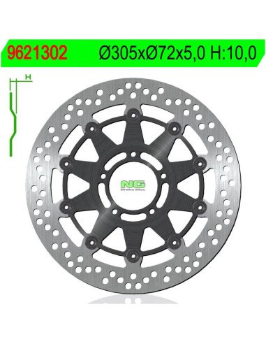 Disco de Freno NG Flotante 1302 Ø305 x Ø72 x 5...