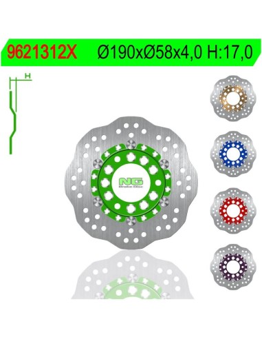 Disco de Freno NG Ondulado 1312X Ø190 x Ø58 x 4...