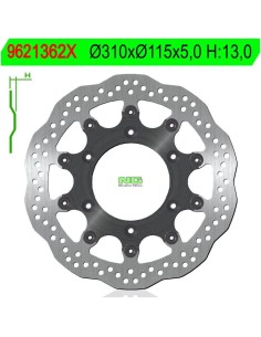Disco de Freno NG Ondulado 1362X Ø310 x Ø115 x 5 (DIS1362X)