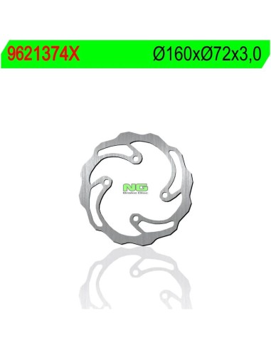 Disco de Freno NG Ondulado 1374X Ø160 x Ø72 x 3...