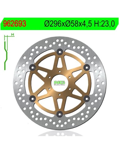 Disco de Freno NG 693 Ø296 x Ø58 x 4.5 (DIS693)