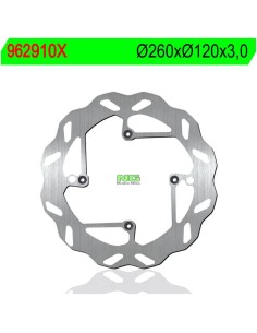 Disco de Freno NG Ondulado 910X Ø260 x Ø120 x 3 (DIS910X)